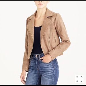 Small J.Crew Faux Suede Moto Jacket